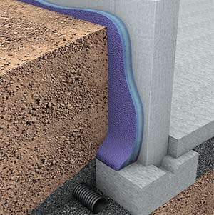 WALLTITE Below grade exterior view