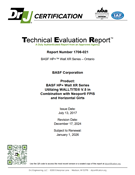 DrJ Report - BASF Corporation - HP+ Wall XR Series - ONTARIO